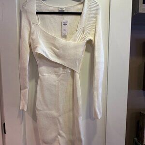 NWT Abercrombie Long Sleeve Wrap Mini Sweater Dress